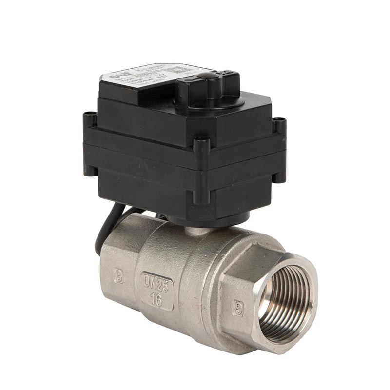 Válvula de bola de acero inoxidable electromagnética de 2 piezas