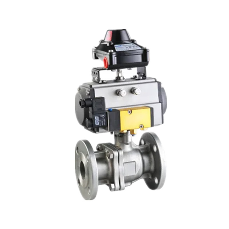 Válvula de bola con brida de 2-PC ANSI en neumático 150 lb