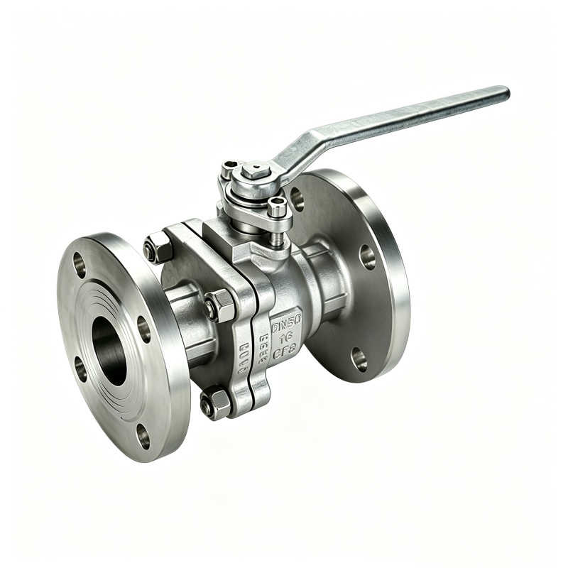 Válvula de bola de acero inoxidable con brida GB Stanrard de 2 piezas PN16