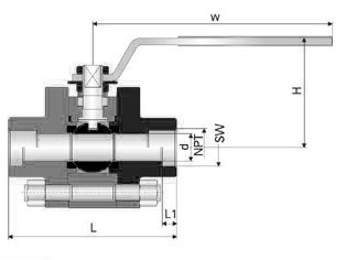 3-Piece Forged Steel High-pressure Ball Valve