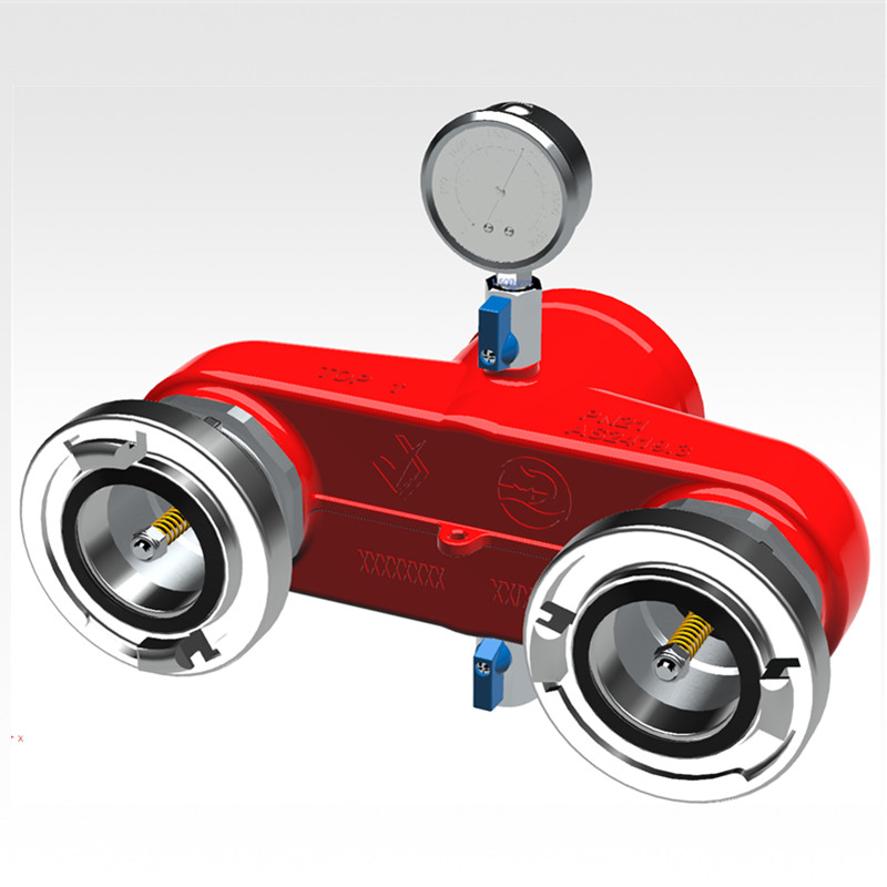 Válvula de refuerzo dual de acero inoxidable de salida trasera